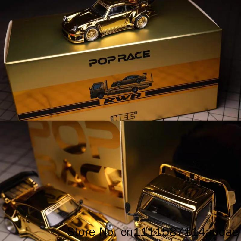 In Stock 2026 New Hot Hec Poprace 1:64 Fuso 930 Rwb Cast Alloy Car Model, Boys' Toy Collection Decoration Piece Gifts