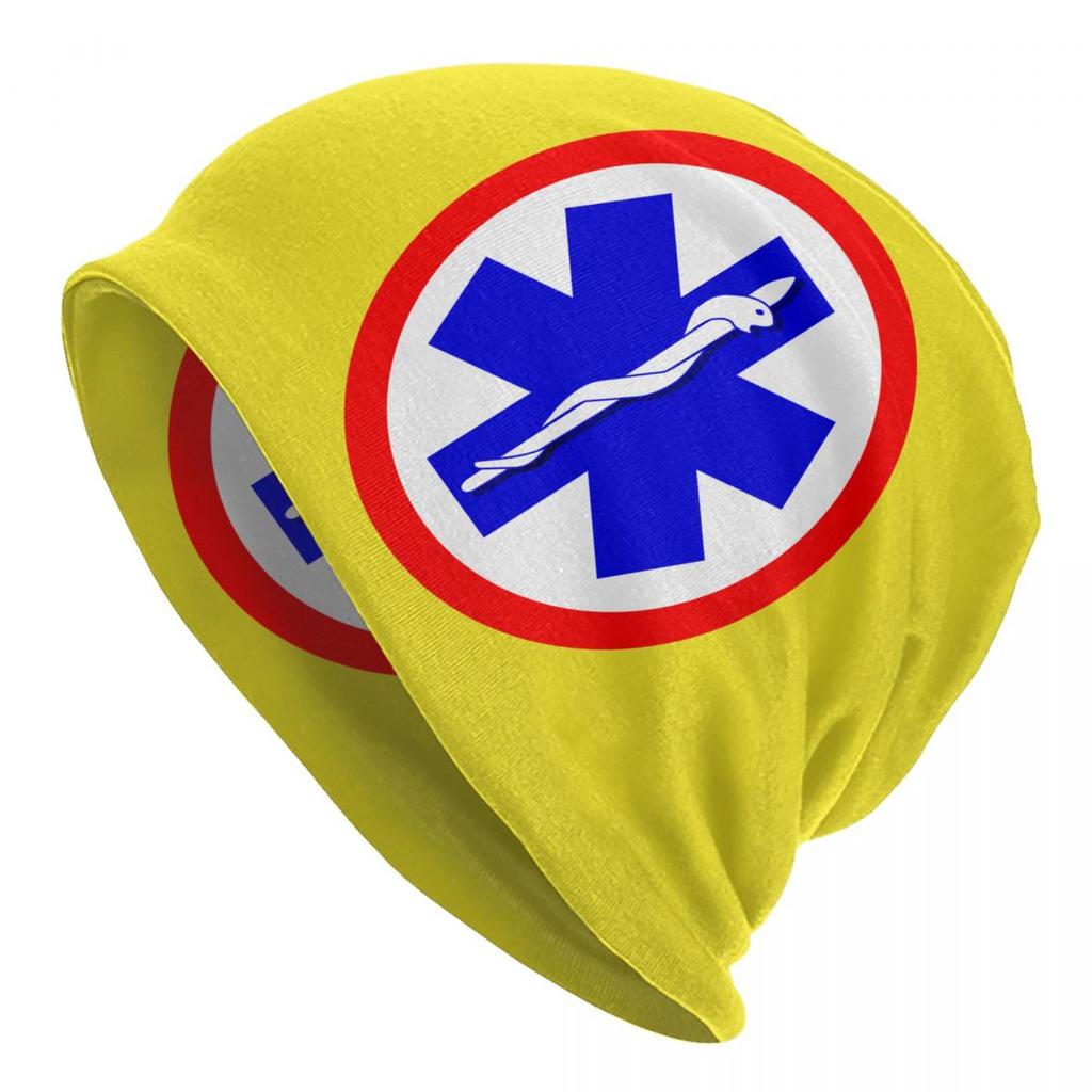 Custom Emt Star Of Life Logo Beanie Cap Winter Bonnet Knitted Hats Hip Hop Outdoor Paramedic Health Care Skullies Beanies Hats