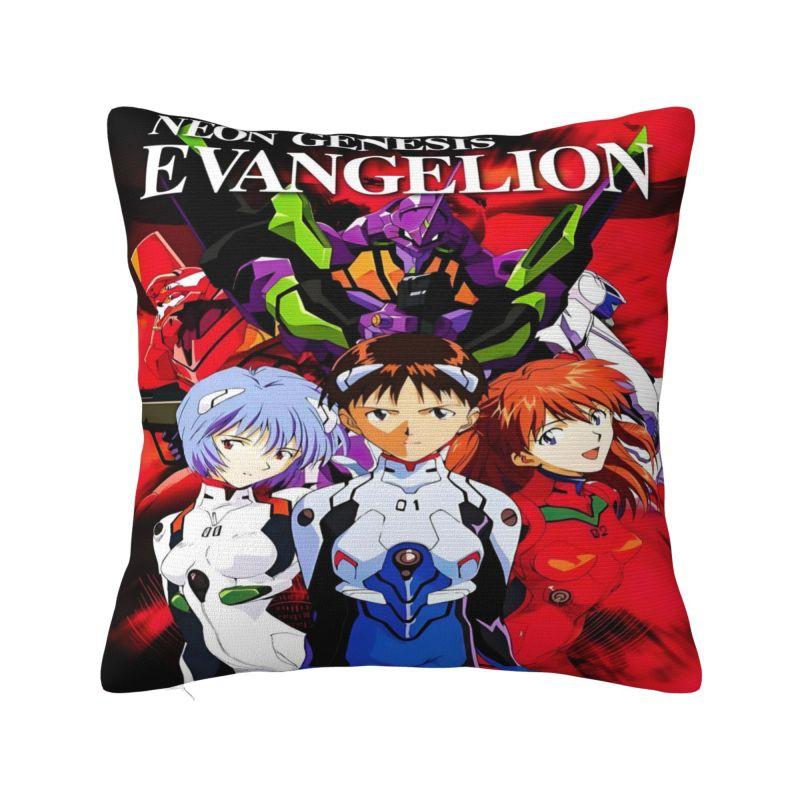 

Custom EVA Evangelions 01 Anime Throw Pillow Covers Harajuku Manga Cushion Cover Decoration Salon Square Pillowcase 30cmx30cm
