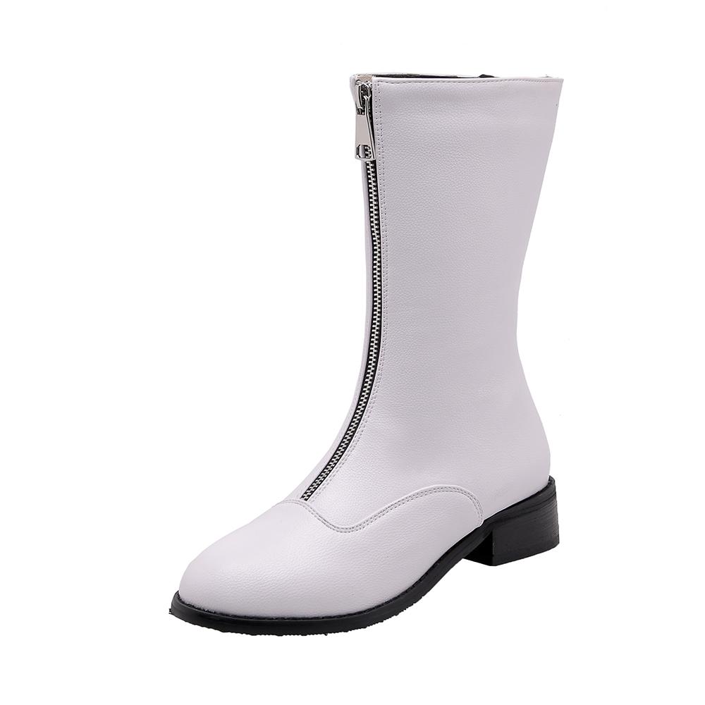Women's Low-heeled Short Boots Autumn and Winter New Thick-heeled Large-size Comfortable Casual Short Boots
