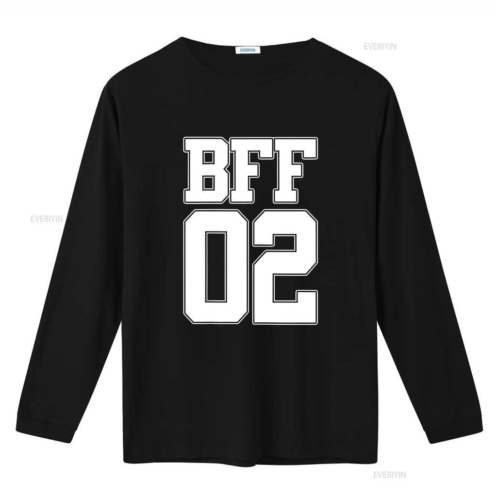 BFF 02 Best Friends Matching tee Bestie Friendship Day T Shirt vintage Washed Breathable Stylish graphic Casual homme