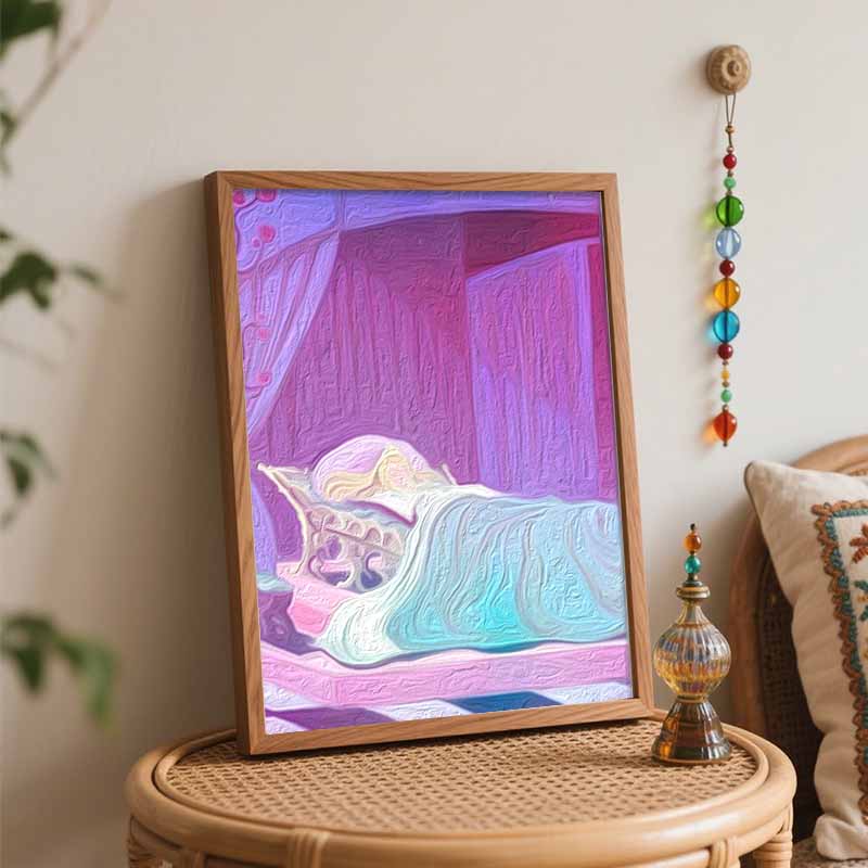 Disney Sleeping Beauty DIY Oil Painting Art Painting Kit Home Wall Decor Handmade Gift For Bedside Bedroom Princess Theme Wall Art Decor