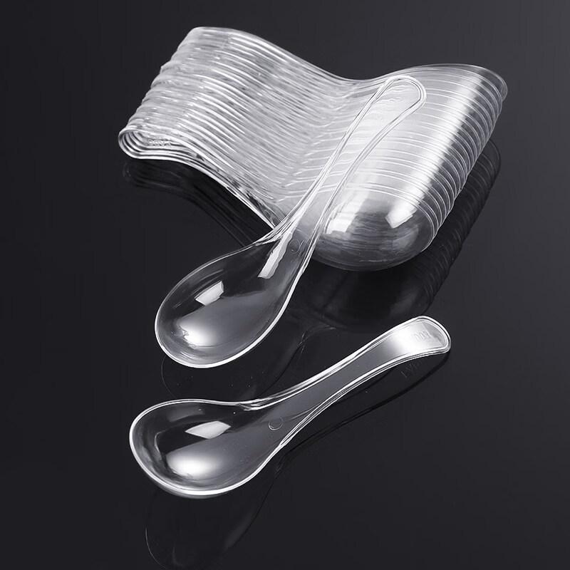 KASHICONG Disposable Hard Plastic Spoons