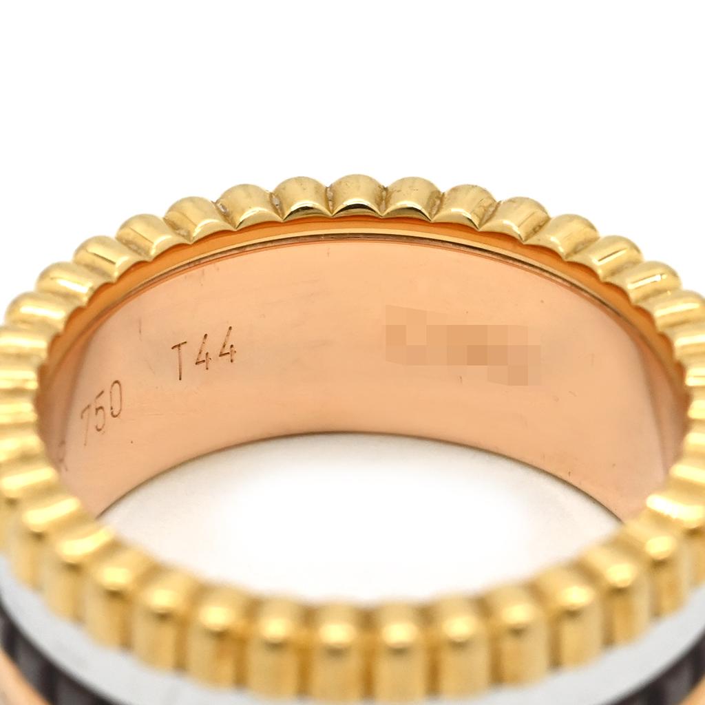 Boucheron JRG00290 Худоба Худоба Класичне Мале Кільце кільце 18K Жовте Золото/18K Рожеве Золото #3.5(Розмір JP) Масив