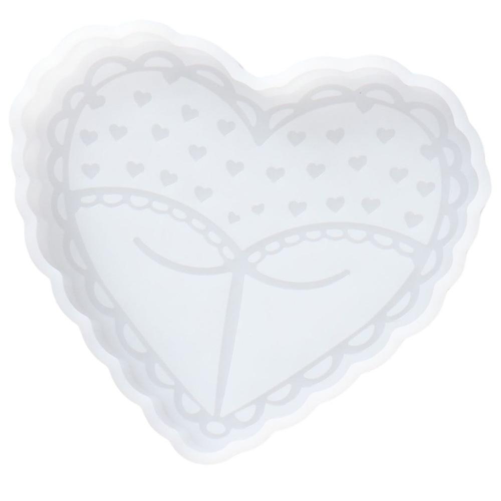 

Silicone Car Freshies Molds White Skirt Pattern Heart Shaped Silicone Molds DIY Craft