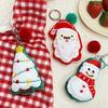 Lovely Santa Cartoon Plush Toy for Kids Keychain Christmas Tree Cartoon Santa Soft Charm Stuffed Reindeer Toy