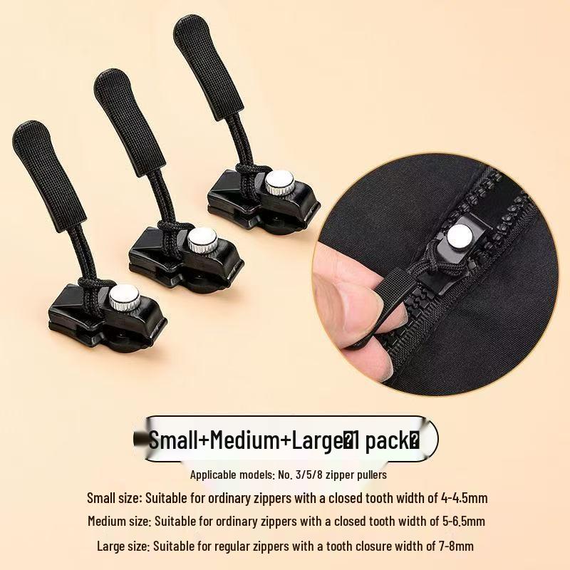 Universal Detachable Zipper Pull Replacement for Clothing, Luggage, and Jackets