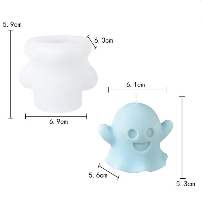 

Креативная силиконовая форма для свечей в виде привидения, многоразовая, ручная работа, форма для свечного воска и мыла, форма для Хэллоуина, для DIY-декора