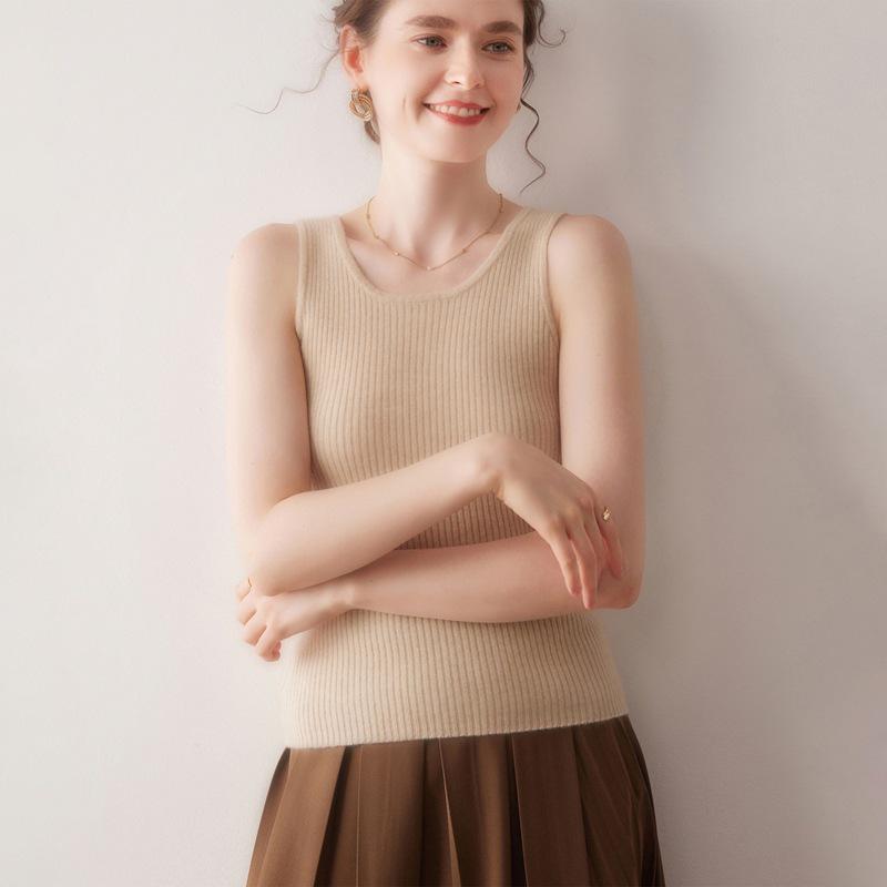 Lekasha Women's Cashmere Knit Sleeveless Camisole