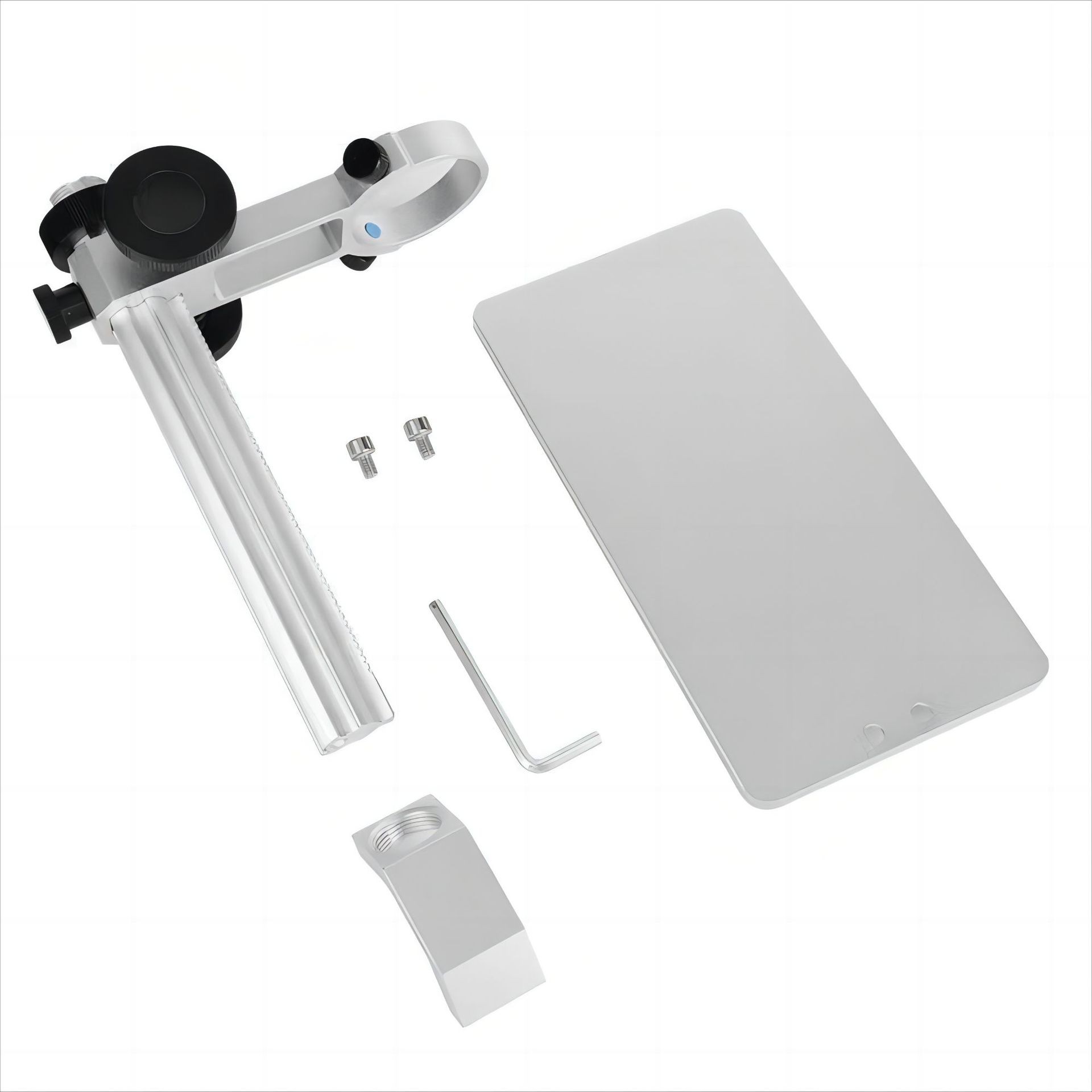 

Кронштейн микроскопа из алюминиевого сплава, Металлические регулируемые аксессуары для кронштейна, Высококачественные и точные серебряный