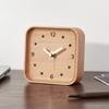 Massivholz Mini Schreibtischuhren Büro Quadratisch Schwarznuss Holz Zeigeruhr Heimdeko Ornamente Tischuhr Uhr Geschenke