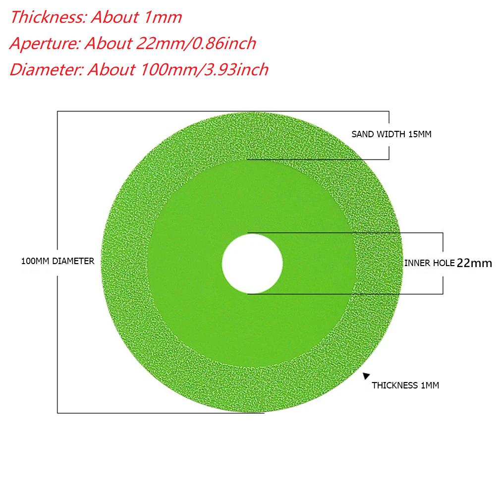 

1-4pcs 20mm 22mm Glass Cutting Disc 100mm Diamond Marble Saw Blade Jade Crystal Wine Bottles Grinding Cutting Grinding Disc Tool