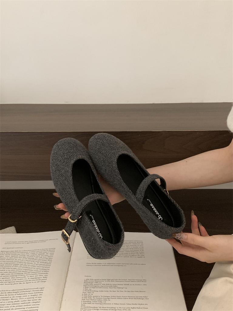 JB JIABAO Jiabao 2025 New One-word French Retro Leopard Print Light Mouth Flat-soled Single Shoes with French Style