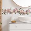 Kreativa Pionblommor Badrum Hem Vägg Bakgrund Försköning Dekoration Väggdekaler