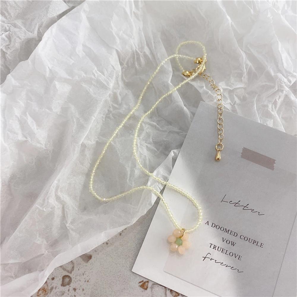 Cute New Women Jewelry Flower Party Necklace Daisy Beaded Chocker