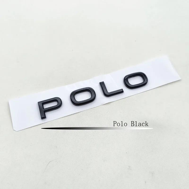 VW 2026 Hot 3D ABS Chrome Black Logo Polo Emblem Letters Badge Car Rear Trunk Sticker For VW Polo MK7 MK8 GTI 2019-2025 Auto Acc