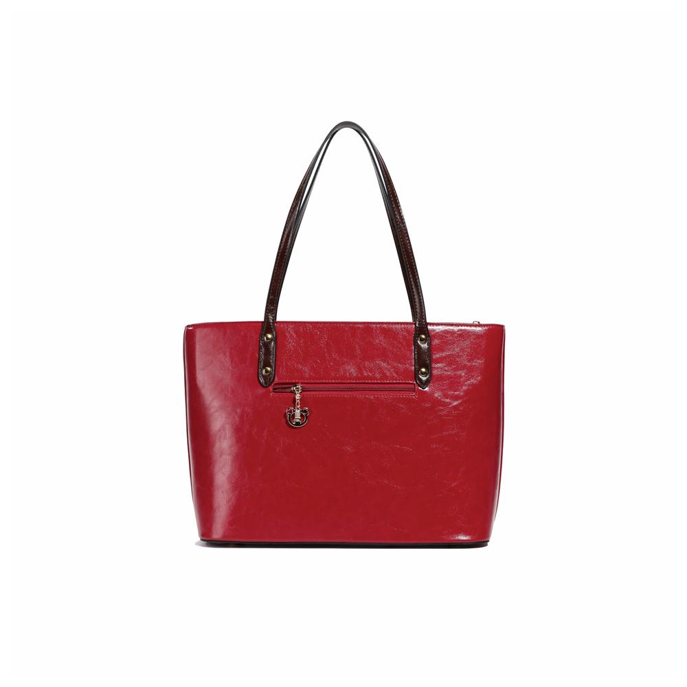 Women'S Large Capacity Red Tote Bag With Cute Panda Face Heart Cutouts Casual Outing Bridal Party Accessory Playful Design Fashion Handbag Lovers