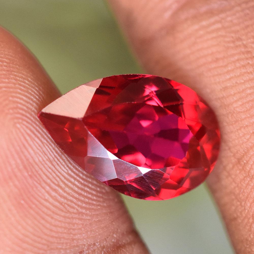 

СЕРТИФІКОВАНИЙ Натуральний Червоний Рубін 15x9мм ІДЕАЛЬНОЇ Грушоподібної огранки Втрачений Дорогоцінний Камінь Для Колекції 15.4 mm approx. червоний