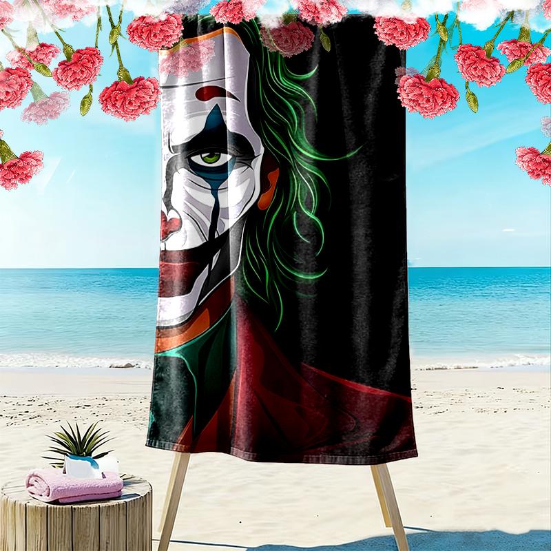 1pc JOKER Beach Towel, A Vibrant Beach Towel Suitable for Outdoor Activities, Camping, Hiking