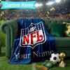 Custom Name Blanket NFL Team Collection Blanket Bedding Blanket for Travel, Camping, Living Rooms, Offices, Sofas, Fan Christmas gift