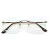 [MERRY PLEASURE] Sunglasses for Men and Women, UV Protection, Rimless, SquareOval Shape, Clear Lenses