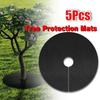 5pcs Non-Woven Tree Mulch Ring Weeding Barrier Round Ground Cover Protector Mat Plant Cover Anti Grass Gardening
