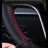 Handgenähte Lenkradabdeckung aus Carbonfaser-Leder für Mercedes Benz W176 W246 W205 C117 218 X218 C253 W213 X253