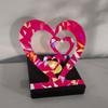 House Shape Resin Molds Holographic Heart Candlestick Molds with Base for DIY Craft Tealight Candle Holder Home Decors