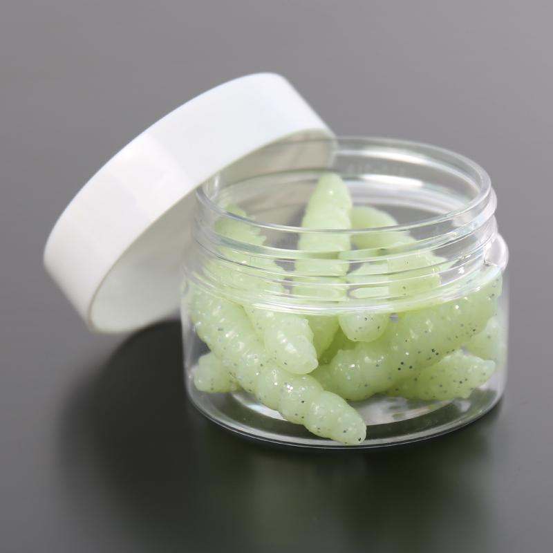 12Pcs Floating Worm Lures 1.1G/38Mm Trout Fishing Soft Lure Shrimp-Scented Bait Artificial Silicone Trout Plastic Baits