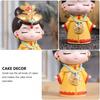 Garneck 2Pcs Chinese Empress and Emperor Cake Decoration Traditional Chinese Figurines Resin Tabletop Decor Statues for Wedding Birthday Bridal