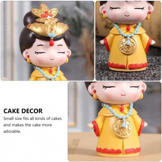 

Garneck 2 шт. Китайская императрица и император украшение для торта Традиционные китайские фигурки Смола Настольный декор Статуи для свадьбы Дня рождения Невесты