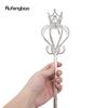 White Alloy Fairy Crown Wands for Girls Princess Wands for Kids Angel Wand for Party Cosplay Costume Wedding Birthday Party 91cm