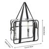 Eco-friendly Transparent PVC Zipper Makeup Bag - Waterproof, Large Capacity for Travel, Storage, or Beach Use