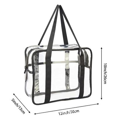 Borsa da Trucco Trasparente in PVC con Cerniera Ecologica - Impermeabile, Grande Capacità per Viaggi, Conservazione o Uso in Spiaggia