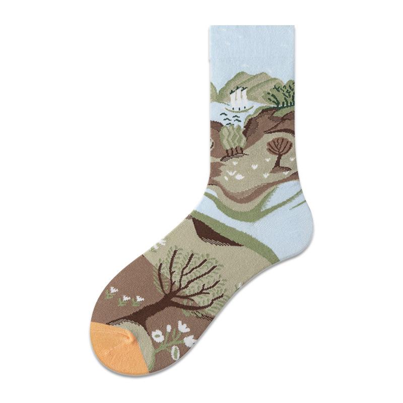 

Модні брендові бавовняні шкарпетки Дитячі парні шкарпетки Модні вуличні шкарпетки-гольфи Персоналізовані панчохи Чоловічий верхній одяг One Size