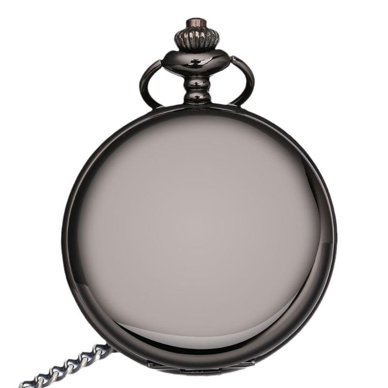 Pocket Watch Smooth Laser Logo Lettering Retro Flip Two-sided Light Quartz Pocket Watch Boshiya Casual Pocket Watch