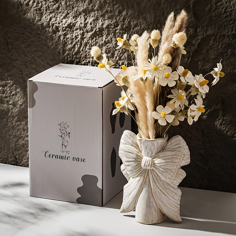 European Ceramic Vase White Luxury Creative Hydroponic Flower Holder Home Decor Gift Box