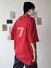 Worship God Print 7 T-shirt Short Sleeve Male and Female Couple High Street Loose Cotton Trend New Spring/summer