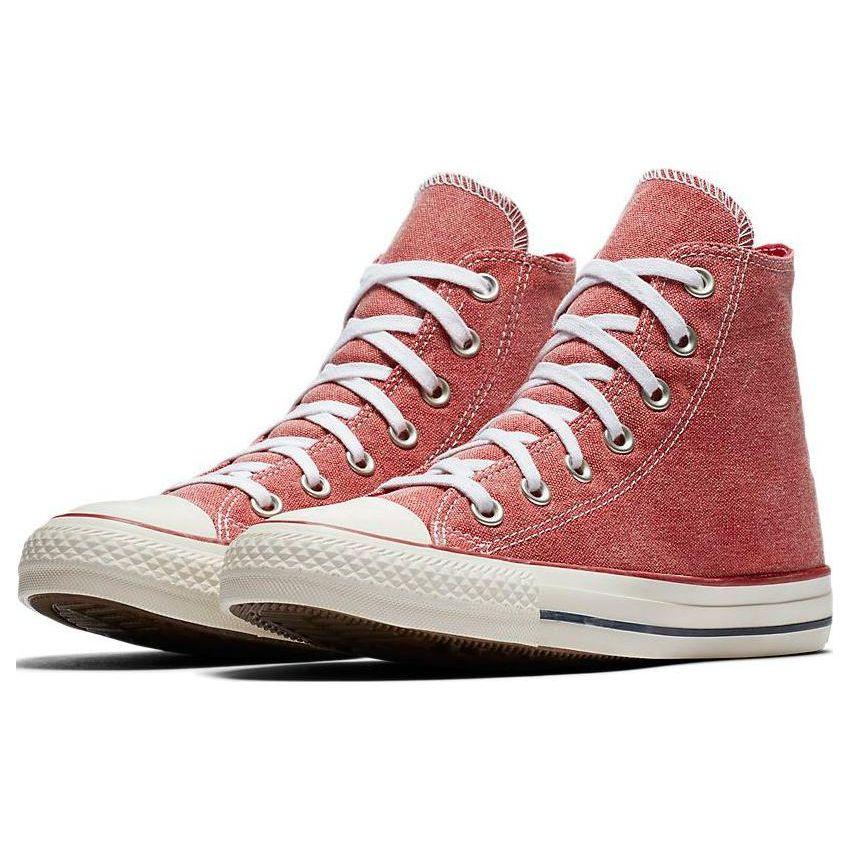 Converse Chuck Taylor All Star Stone Wash High Top Casual Comfortable Canvas Shoes Women Sneakers Red 159538C