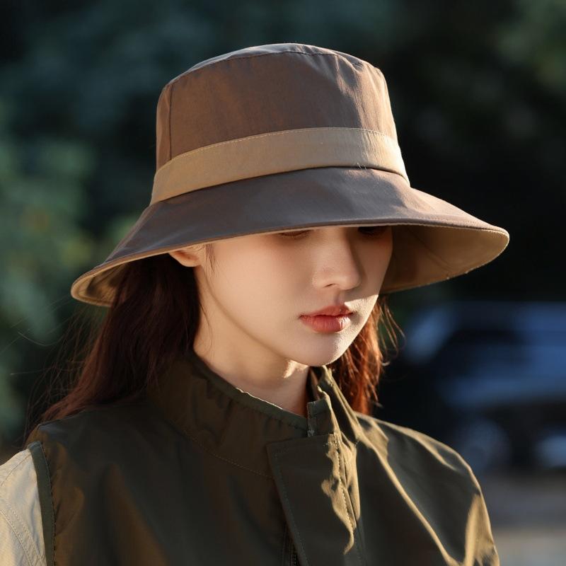 

Hat Women S Outdoor Sun Protection Hat Mountaineering Hat Travel Beach Bucket Hat Sun Hat Uv Protection Sun Hat one size fits all темно-коричневого кольору