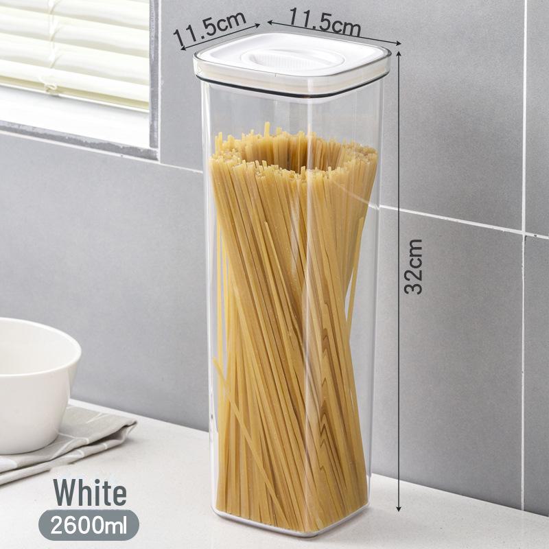 Food-Grade Transparent Plastic Storage Jar - Sealed for Kitchen Snacks & Grains