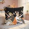NNatsumes Book Of Friends Cushion Cover Silky Short Plush Invisible Zipper Dustproof Sofa Pillow Case For Home Decor
