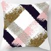 Pink Small Fresh Print Square Pillowcase Home Decoration Car Sofa Cushion Cover (45Cm*45Cm)