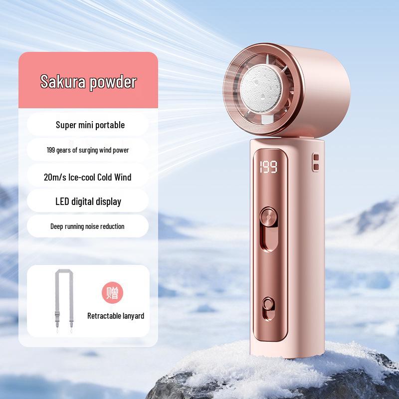 Y33 Turbo USB Portable Folding Mini Fan with High-Speed Semiconductor Cooling 38.6x45.2x131 mm