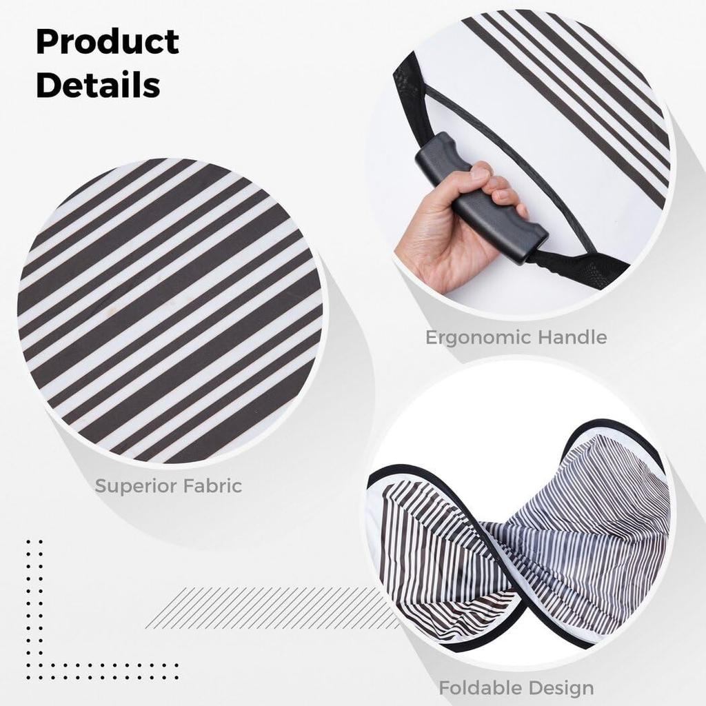 Homaisson Car Dent Detection Board With Storage Bag, 32 Inch Striped Light Reflector Board, Flexible Foldable Dent Panel, Dent Fix Tool For Vehicle