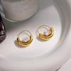 Delicate Zircon Earrings Fashion Ear Accessory Stainless Steel Jewelry Pendant Earrings Present for Modern Enthusiasts