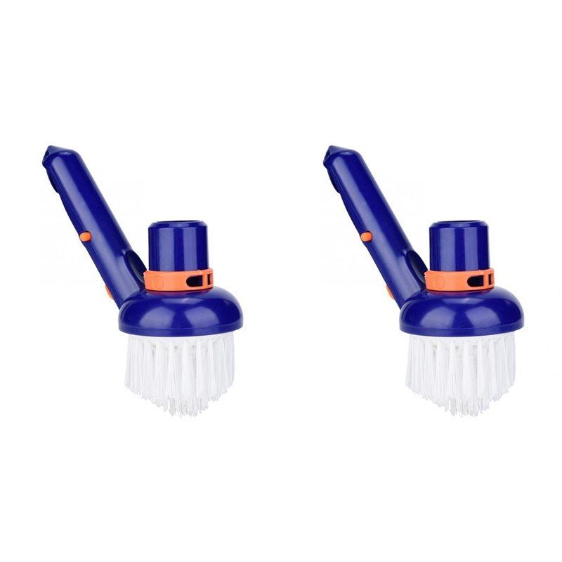 

2X Corner Vacuum Brush With Adjustable Ring, Connects To 1 1/2Inch Hoses And 1 1/4Inch Telescopic Poles