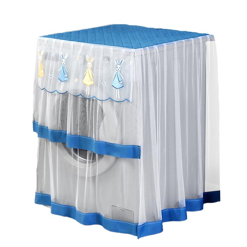 

1 шт. Полиэстер Универсальный Пылезащитный Чехол Вышивка Чехол для Стиральной Машины Домашние Принадлежности Стиральная Машина Барабанного Типа Прозрачный