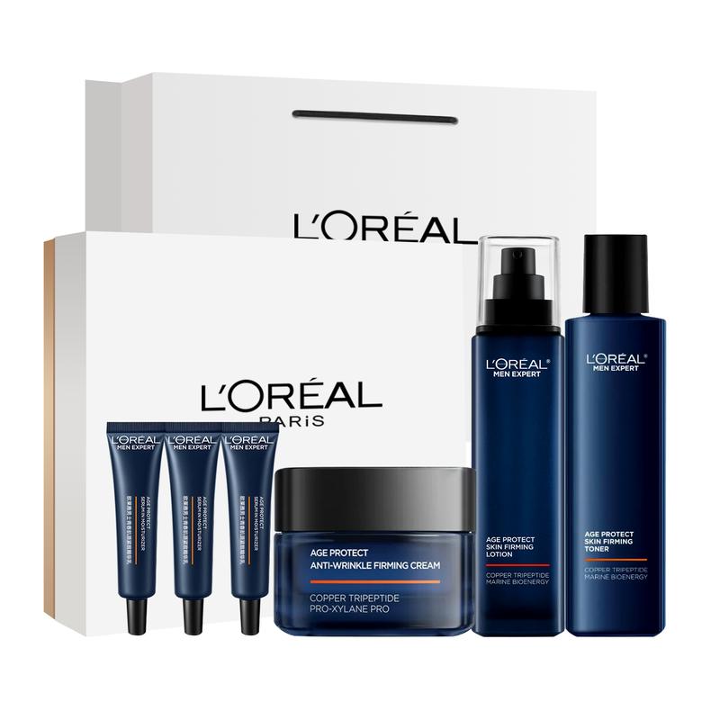 Loreal Paris Skin Care Men s Gift Box LOreal Youth Muscle Source Moisturizing Cream Essence Combo-Youth Muscle Source Lightening Wrinkle 6-piece Set