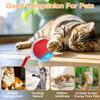 Dog Cat Interactive Ball Toy Automatic Rolling Ball Faux Tail Rechargeable Smart Pet Electric Toy Dog Cat Training Imitate Mouse